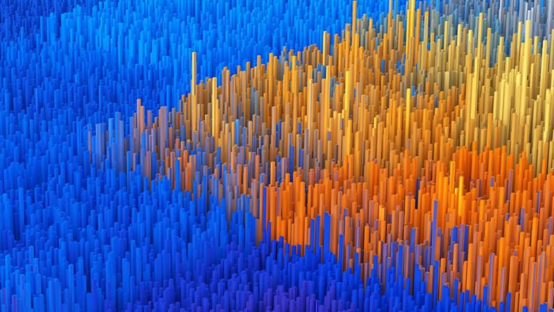 Coloured digital lines.